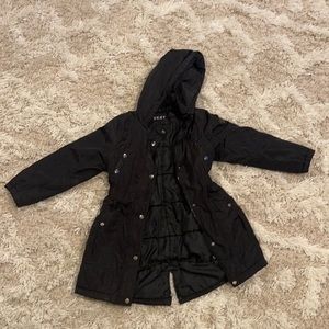 Black girls DKNY winter jacket. Size 7/8